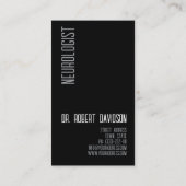 Neurologe Brain Doctor Modern Bold Visitenkarte (Rückseite)