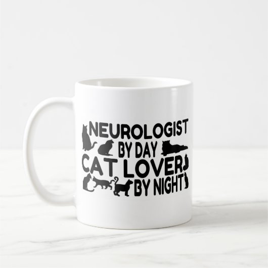 Neurologe Cat Lover Kaffeetasse (Links)