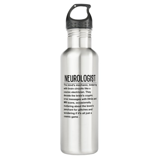 Neurologe Edelstahlflasche (Vorderseite)