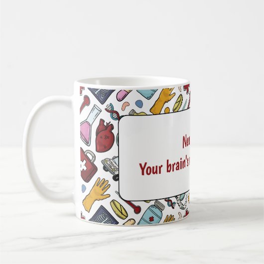 Neurologe Hirnarzt Muster Geschenk Kaffeetasse (Links)