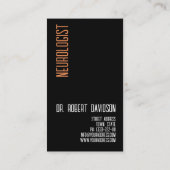 Neurologe Nerves Doctor Medical Modern Bold Visitenkarte (Rückseite)