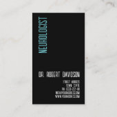 Neurologe Nerves Doctor Medical Modern Bold Visitenkarte (Rückseite)