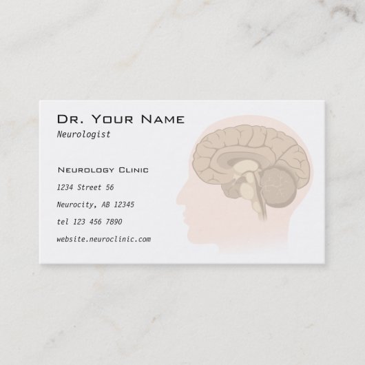 Neurologe-oder Psychologe-Doktor Visitenkarte (Vorderseite)