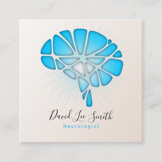 Neurologe/Psychologe Quadratische Visitenkarte (Vorderseite)