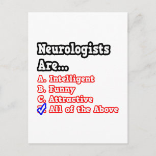 Neurologe Quiz...Joke Postkarte
