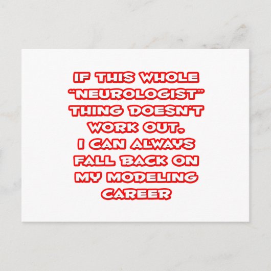 Neurologe Spaß ... Modellieren Postkarte (Vorderseite)
