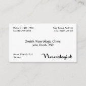 Neurologe-Visitenkarte Visitenkarte (Vorderseite)