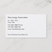 Neurologe-Visitenkarten Visitenkarte (Rückseite)