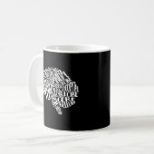 Neurologie Anatomische Hirntypografie Neuro Nurse Kaffeetasse (Vorderseite Links)