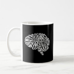 Neurologie Anatomische Hirntypografie Neuro Nurse Kaffeetasse