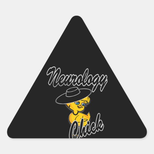 Neurologie Chick #4 Dreieckiger Aufkleber (Vorderseite)