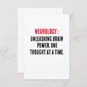 Neurologie: Entfesseln des GehirnPowers, ein Gedan Dankeskarte (Vorne/Hinten)