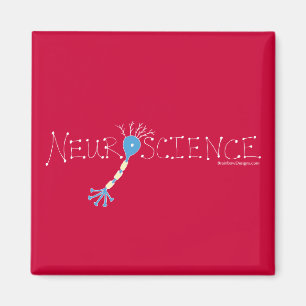 Neurologie-Magnet - Weiß auf Rot Magnet