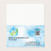Neurologie | Medizinischer Hintergrund Visitenkarten (Außenseite Aufgefaltet)