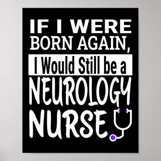 Neurologie Nurse Funny Nursing School & amp; Mediz Poster (Vorne)