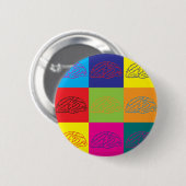 Neurologie-Pop-Kunst Button (Vorne & Hinten)