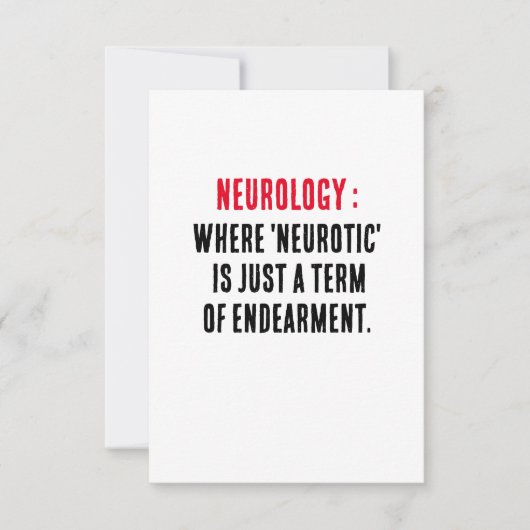 Neurologie: Wo "neurotisch" nur ein Begriff des En Dankeskarte (Vorderseite)
