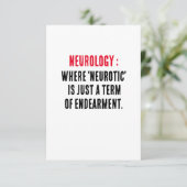 Neurologie: Wo "neurotisch" nur ein Begriff des En Dankeskarte (Stehend Vorderseite)