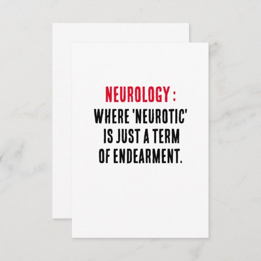 Neurologie: Wo "neurotisch" nur ein Begriff des En Dankeskarte (Vorne/Hinten)