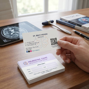 Neurologieklinik-Geschäft   Saubere Terminvereinba Visitenkarte