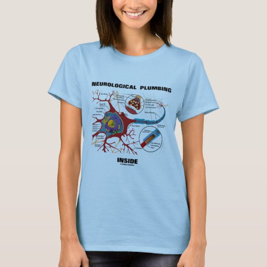 Neurologisches Klempnerinnen (Neuron/Synapse) T-Shirt (Vorderseite)