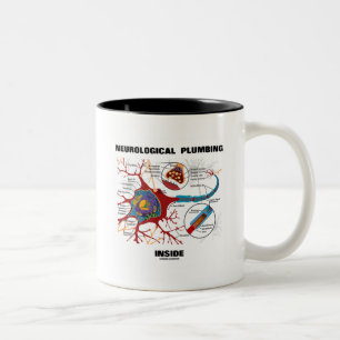 Neurologisches Klempnerinnen (Neuron/Synapse) Zweifarbige Tasse