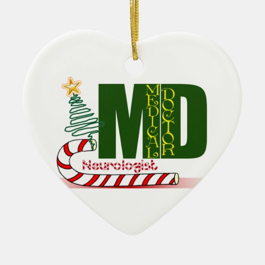 NEUROLOGIST MERRY CHRISTMAS NEUROLOGY KERAMIKORNAMENT (Vorne)