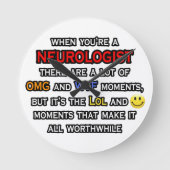 Neurologist ... OMG WTF LOL Runde Wanduhr (Vorderseite)