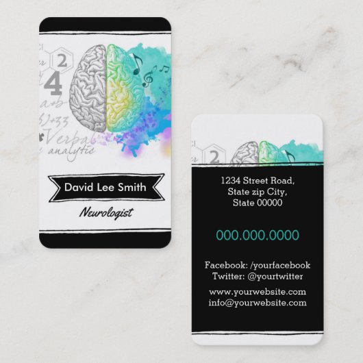 Neurologist Visitenkarte (Vorne/Hinten)