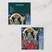 NEUROMANCER, Astrologe, Psychischer Leser, Blue Gr Quadratische Visitenkarte (Vorne/Hinten)