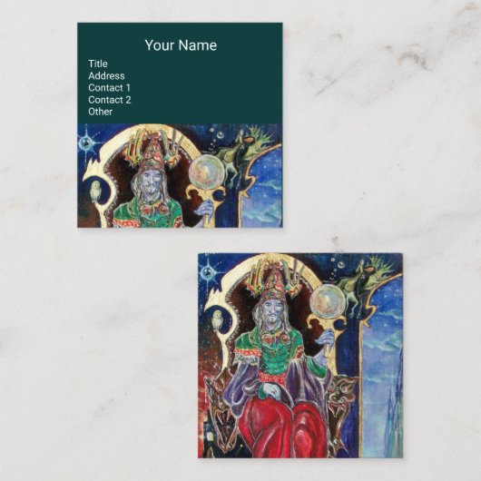 NEUROMANCER, Astrologe, Psychischer Leser, Blue Gr Quadratische Visitenkarte (Vorne/Hinten)