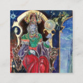 NEUROMANCER, Astrologe, Psychischer Leser, Blue Gr Quadratische Visitenkarte (Rückseite)