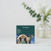 NEUROMANCER, Astrologe, Psychischer Leser, Blue Gr Quadratische Visitenkarte (Stehend Vorderseite)