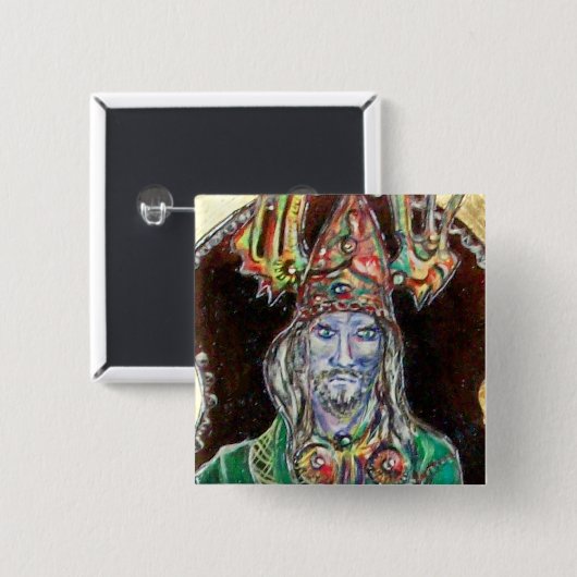 NEUROMANCER, blau rot Button (Vorne & Hinten)