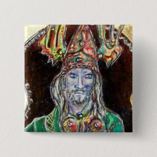 NEUROMANCER, blau rot Button (Vorderseite)