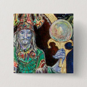 NEUROMANCER, blau rot Button