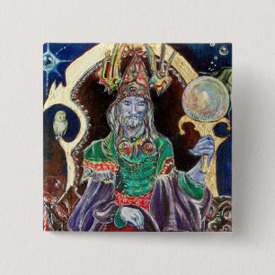 NEUROMANCER, blau rot Button