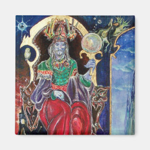 NEUROMANCER, blau rot Magnet