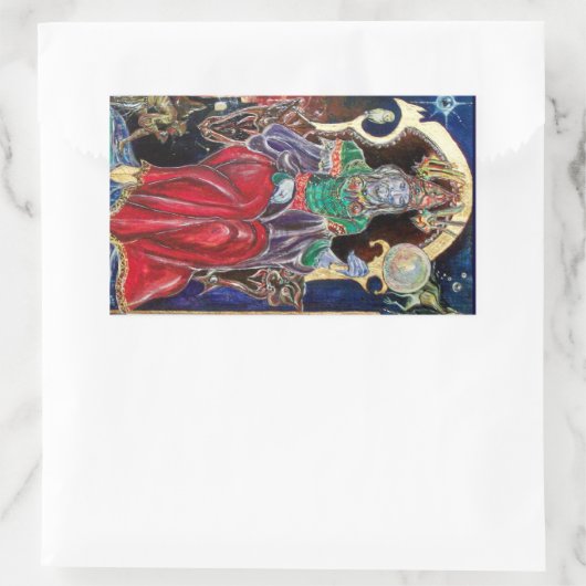 NEUROMANCER, blau rot Rechteckiger Aufkleber (Tasche)