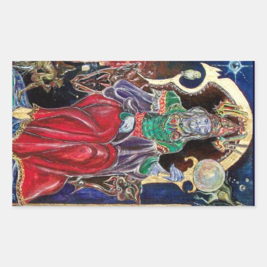 NEUROMANCER, blau rot Rechteckiger Aufkleber (Vorderseite)