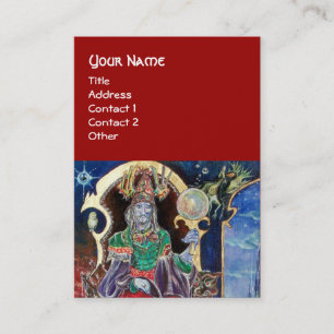 NEUROMANCER, blau rot Visitenkarte