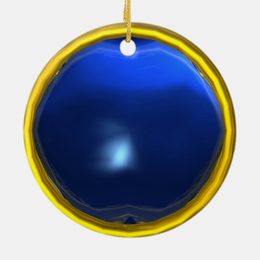 NEUROMANCER, Blauer Saphir Edelsteine Keramik Ornament (Hinten)