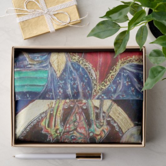 NEUROMANCER Magician King, Fantasy Red Blue Seidenpapier (Geschenk)