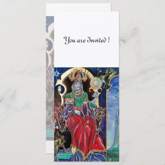 NEUROMANCER , rot-blau, weiß, gold-metallisch, Einladung (Vorne/Hinten)