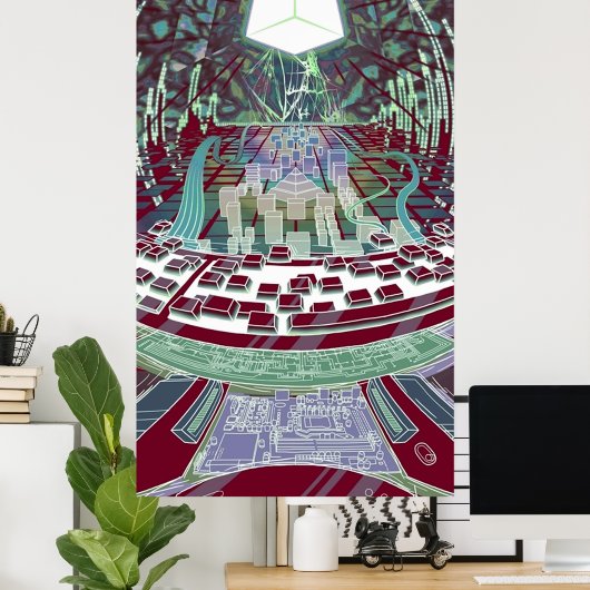 Neuromancer Wintermute Poster (Heimbüro)