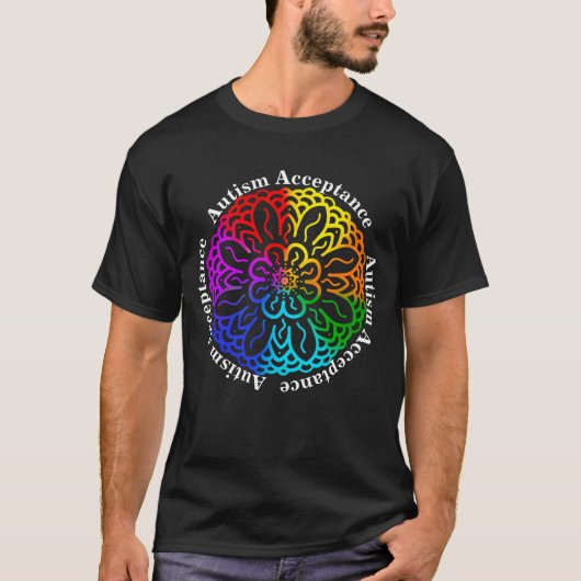 NeuroMannigfaltigkeit Autismus Akzeptanz Rainbow M T-Shirt (Vorderseite)