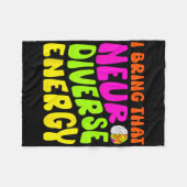 NeuroMannigfaltigkeit Shirt Autismus Fleecedecke (Vorderseite (Horizontal))