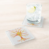 Neuron Glasuntersetzer (Schrägansicht)