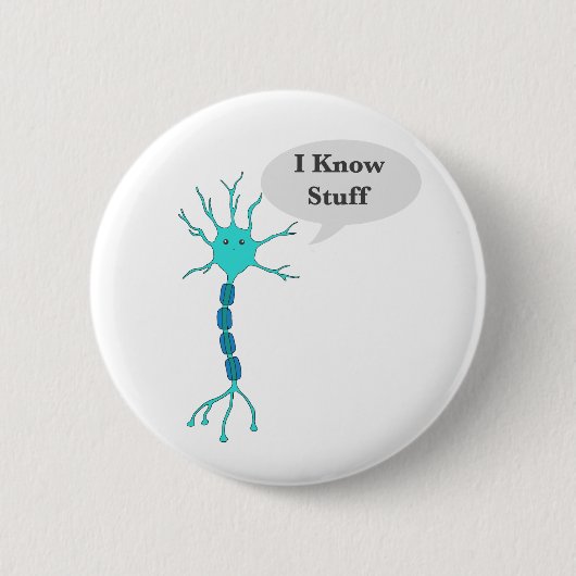 Neuron I Know Stuff White Button (Vorderseite)