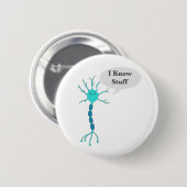 Neuron I Know Stuff White Button (Vorne & Hinten)
